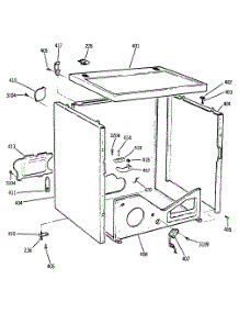 03 - Section3 parts for Ge Dryer DDE8509RFMWW from AppliancePartsPros.com