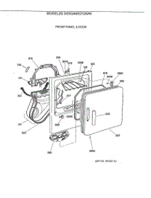 02 - Front Panel & Door parts for Ge Dryer DZSQ495GT2WW from AppliancePartsPros.com