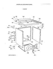 03 - Cabinet parts for Ge Dryer DZSQ495GT2WW from AppliancePartsPros.com