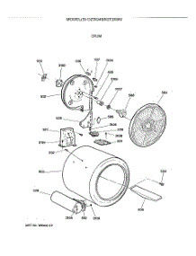04 - Drum parts for Ge Dryer DZSQ495GT2WW from AppliancePartsPros.com