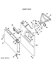02 - Cabinet Front parts for Ge Dryer DDE7206MDL from AppliancePartsPros.com
