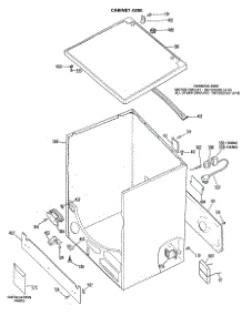 02 - Cabinet Asm. parts for Ge Dryer DRL2455KBL from AppliancePartsPros.com