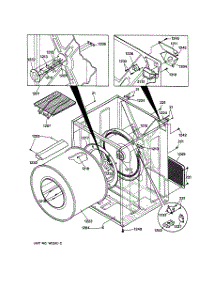 03 - Cabinet & Drum parts for Ge Dryer DSXH43ET0WB from AppliancePartsPros.com