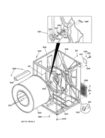 03 - Cabinet & Drum parts for Ge Dryer DVL223GY0AA from AppliancePartsPros.com