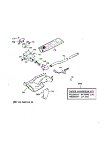 05 - Gas Valve & Burner Assembly parts for Ge Dryer DJXR473GV0AA from AppliancePartsPros.com