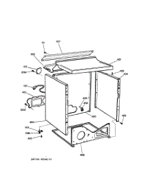 03 - Cabinet parts for Ge Dryer DNXR473GW0WW from AppliancePartsPros.com