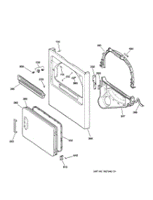 03 - Cabinet Front parts for Ge Dryer DCLR333EV0WW from AppliancePartsPros.com