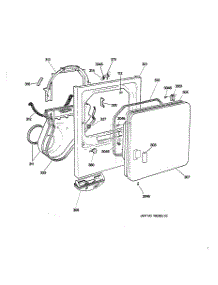 02 - Front Panel & Door parts for Ge Dryer DHSR333EV0WB from AppliancePartsPros.com