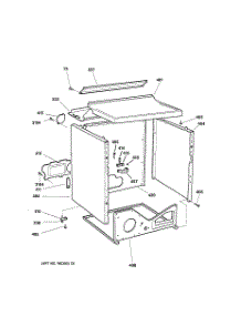03 - Cabinet parts for Ge Dryer DHSR333EV0WB from AppliancePartsPros.com