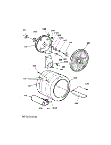 04 - Drum parts for Ge Dryer DPSF505GW1WW from AppliancePartsPros.com