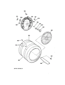 04 - Drum parts for Ge Dryer DPSF505EW1WW from AppliancePartsPros.com