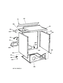 02 - Cabinet parts for Ge Dryer DWSR475GY0AA from AppliancePartsPros.com