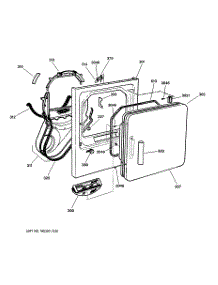 02 - Front Panel & Door parts for Ge Dryer DPXR475GW0AA from AppliancePartsPros.com