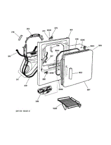 02 - Front Panel & Door parts for Ge Dryer DPSF505GW0AA from AppliancePartsPros.com