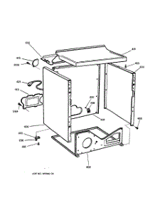 03 - Cabinet parts for Ge Dryer DPXR473GW0AA from AppliancePartsPros.com