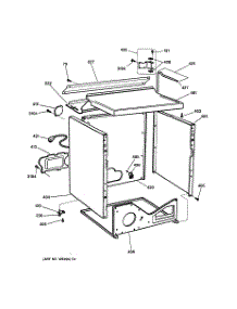 03 - Cabinet parts for Ge Dryer DPSF495GW0WW from AppliancePartsPros.com