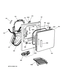 02 - Front Panel & Door parts for Ge Dryer DPSF495GW0AA from AppliancePartsPros.com