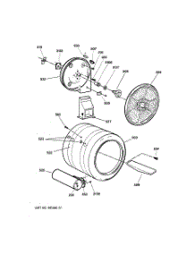 04 - Drum parts for Ge Dryer DPSF495GW0AA from AppliancePartsPros.com