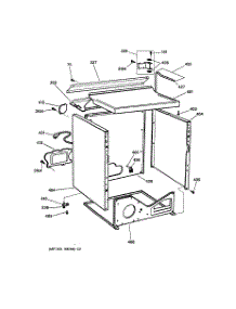 03 - Cabinet parts for Ge Dryer DPSF505GW0WW from AppliancePartsPros.com
