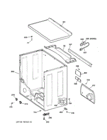 02 - Cabinet parts for Ge Dryer BVLR333GV0WW from AppliancePartsPros.com