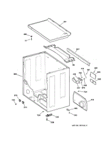 02 - Cabinet & Top parts for Ge Dryer DVLR223EV0WW from AppliancePartsPros.com