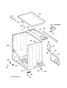 03 - Cabinet parts for Ge Dryer DCCB330GV0AC from AppliancePartsPros.com