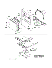 04 - Cabinet Front, Gas Valve & Burner Asm. parts for Ge Dryer DCCB330GV0WC from AppliancePartsPros.com