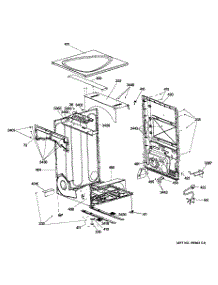 04 - Cabinet & Top Panel parts for Ge Dryer PFDN440GL1WW from AppliancePartsPros.com