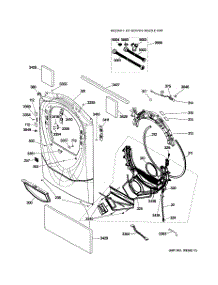 02 - Front Panel parts for Ge Dryer PFDS455GL1MG from AppliancePartsPros.com