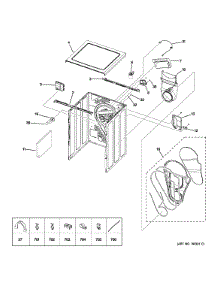 02 - Cabinet & Top Panel parts for Ge Dryer DCCH480EK0WW from AppliancePartsPros.com