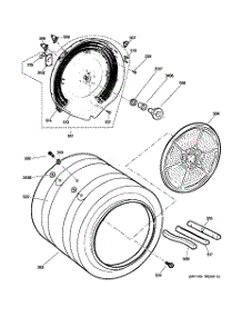 06 - Drum parts for Ge Dryer PFDS455EL0MG from AppliancePartsPros.com