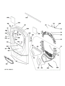 02 - Front Panel parts for Ge Dryer PFDN445EL0MV from AppliancePartsPros.com