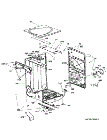 04 - Cabinet & Top Panel parts for Ge Dryer PFDS455EL0MV from AppliancePartsPros.com
