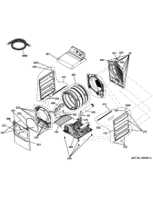 03 - Door parts for Ge Dryer DPVH880GJ3WW from AppliancePartsPros.com