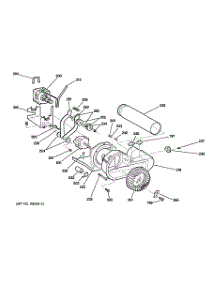 06 - Blower & Drive Assembly parts for Ge Dryer DPVH890EJ2MV from AppliancePartsPros.com