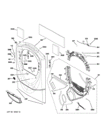 02 - Front Panel parts for Ge Dryer DPVH880GJ2MV from AppliancePartsPros.com