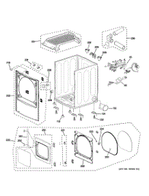 03 - Cabinet, Front Panel & Door parts for Ge Dryer PTDS855GM0MS from AppliancePartsPros.com