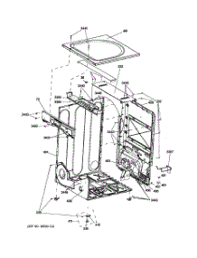 04 - Cabinet & Top Panel parts for Ge Dryer GFDN245GL0MG from AppliancePartsPros.com