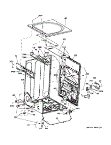04 - Cabinet & Top Panel parts for Ge Dryer GFDS355EL0BB from AppliancePartsPros.com