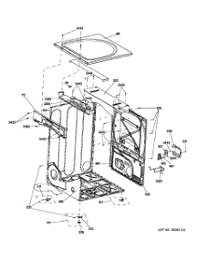 04 - Cabinet & Top Panel parts for Ge Dryer GFDN240EL0WW from AppliancePartsPros.com
