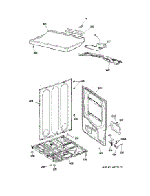 03 - Cabinet parts for Ge Dryer GTDP300EM0WS from AppliancePartsPros.com