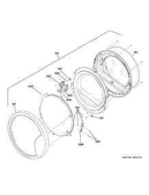 03 - Door parts for Ge Dryer GFDN100GL0WW from AppliancePartsPros.com