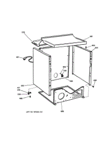 03 - Cabinet parts for Ge Dryer DLSR483GG7WW from AppliancePartsPros.com