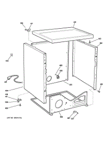 04 - Upper Cabinet parts for Ge Dryer DDC4500T4WH from AppliancePartsPros.com