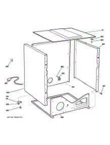 05 - Lower Cabinet parts for Ge Dryer DDC4500T4WH from AppliancePartsPros.com