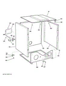 05 - Lower Cabinet parts for Ge Dryer DDC4400T3WH from AppliancePartsPros.com