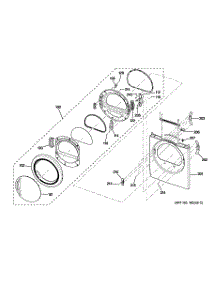 02 - Front Panel & Door parts for Ge Dryer DCVH480EK0WW from AppliancePartsPros.com