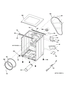 03 - Cabinet parts for Ge Dryer DCVH480EK0WW from AppliancePartsPros.com