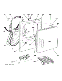 02 - Front Panel & Door parts for Ge Dryer EED5600G7WW from AppliancePartsPros.com