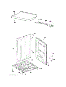 03 - Cabinet parts for Ge Dryer DBXR463GG8CC from AppliancePartsPros.com